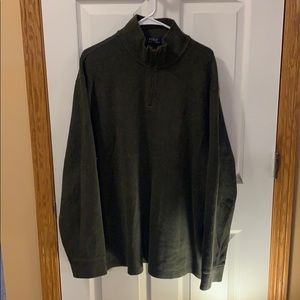 Polo by Ralph Lauren 1/4 zip pullover, green, XXL